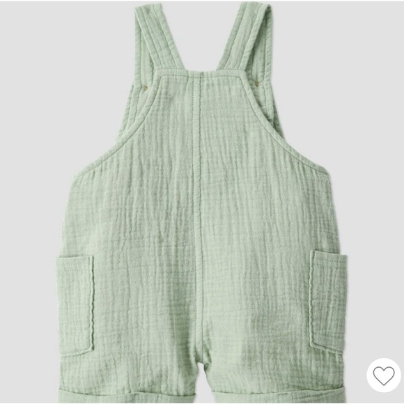 Carter's Green Baby Gauze Shortalls - Picture 3 of 7